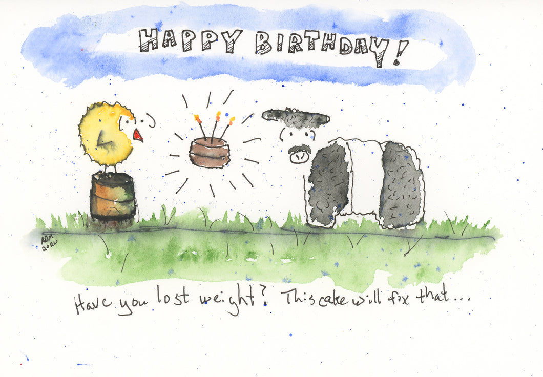 Happy Birthday! Have you lost weight? This cake will fix that...